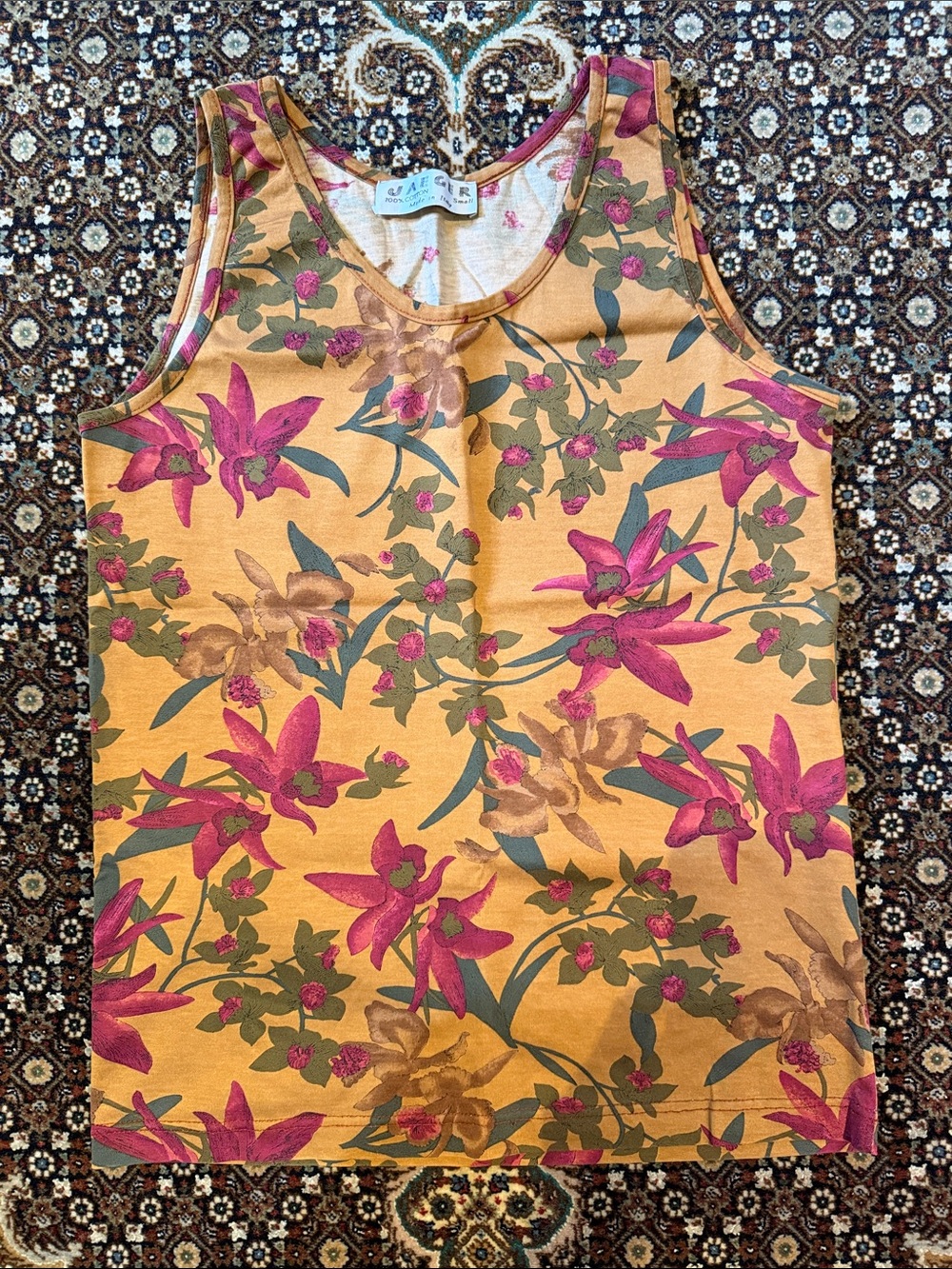 Vintage Jaeger floral tank top Size S Made in Italy 🇮🇹